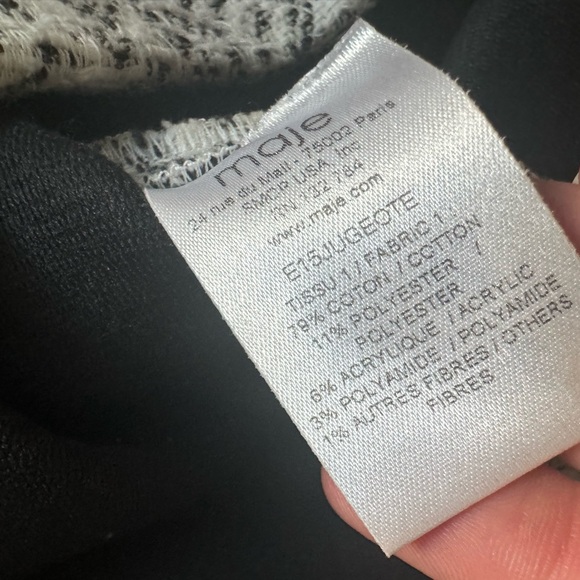 maje NWOT xs/34 Tweed Ruffle Front Mini Skirt - Picture 6 of 8